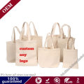 Promising Custom Logo Eco- Friendly Folding Bag Canvas Fabric Organic Cotton Tote Bag Folding Reusable Shopping Bags